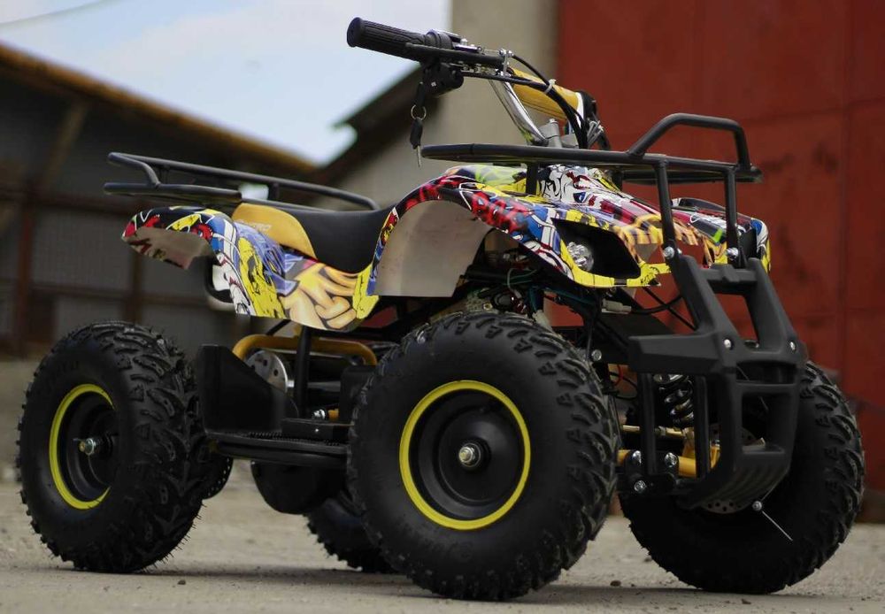 ATV electric pentru copii NITRO Torino 800W 36V Grafiti #Yellow