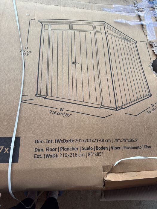 Magazie din plastic gri KETER Artisan 77, 214 x 218 cm