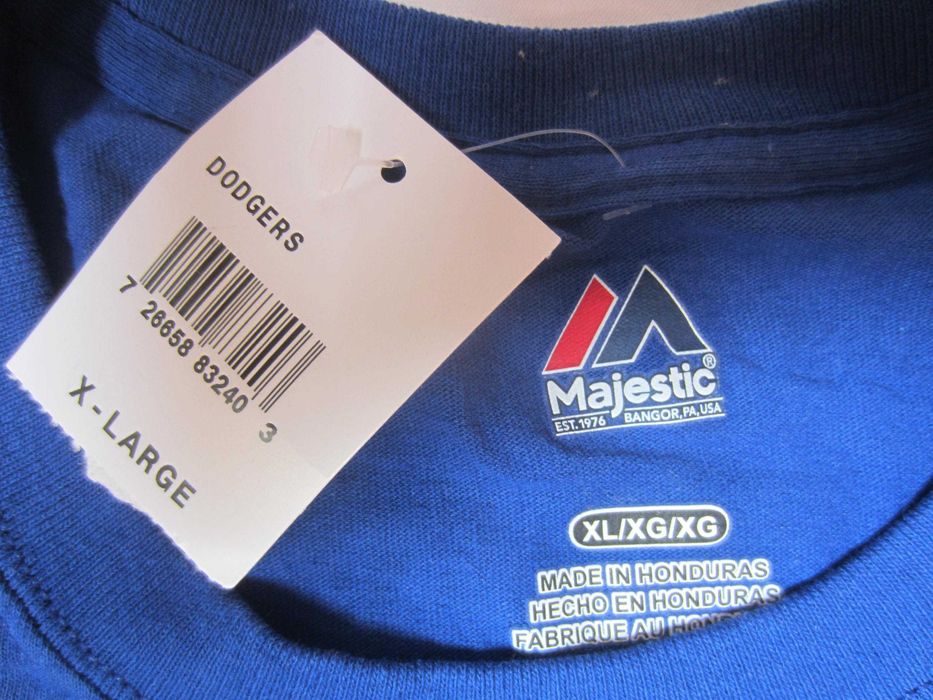 Tricou fan baseball LA Dodgers, masura XL, marca Majestic, nou