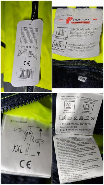 Jachetă Gunnar Norway 23648 Hi-Vis – Mărimea XXL, Nouă, Nepurtată