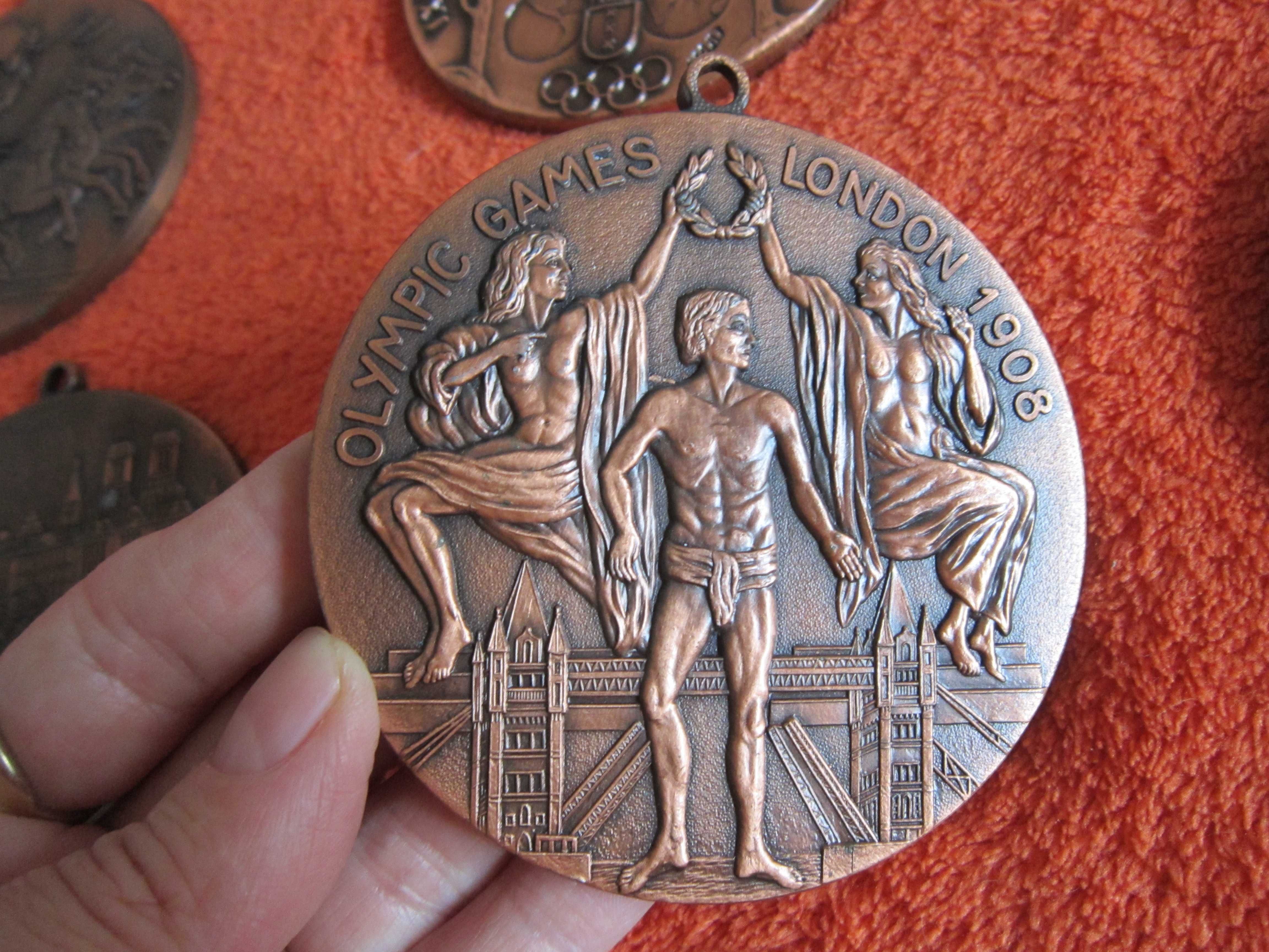 cadou rar Medalii Olimpice Londra 1908,1948, Los Angeles 1932 bronz