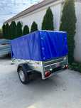 Remorca auto cu prelata 200x108x90 albastra 750kg mono ax