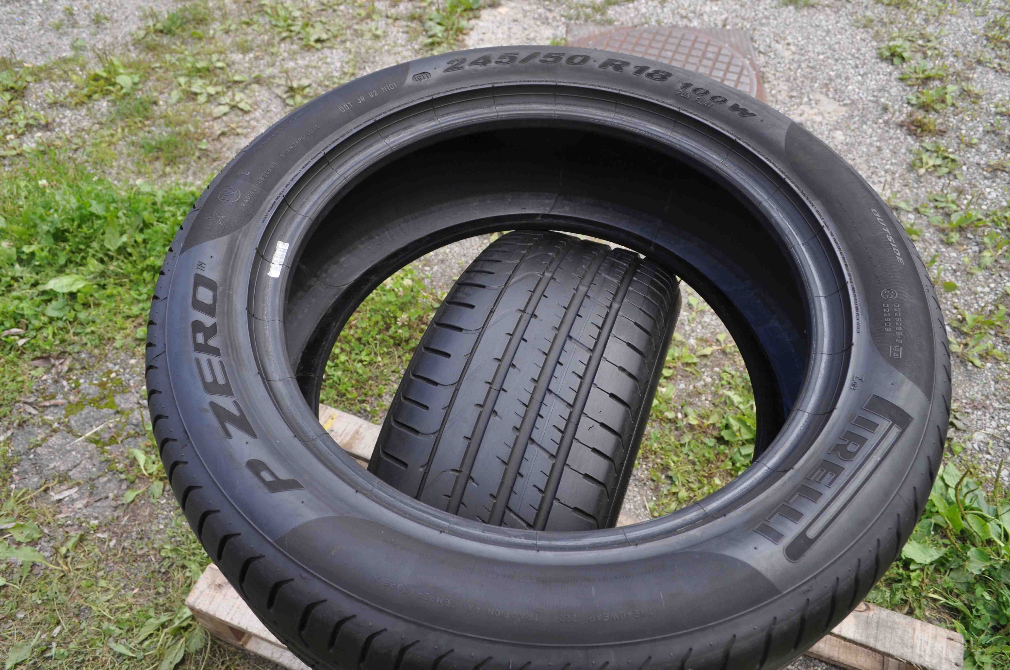 SET 2 Anvelope Vara 245/50 R18 PIRELLI P ZERO 100W - Runflat