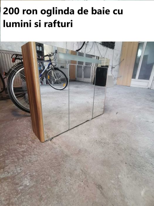 Oglinda de baie cu dulapioare