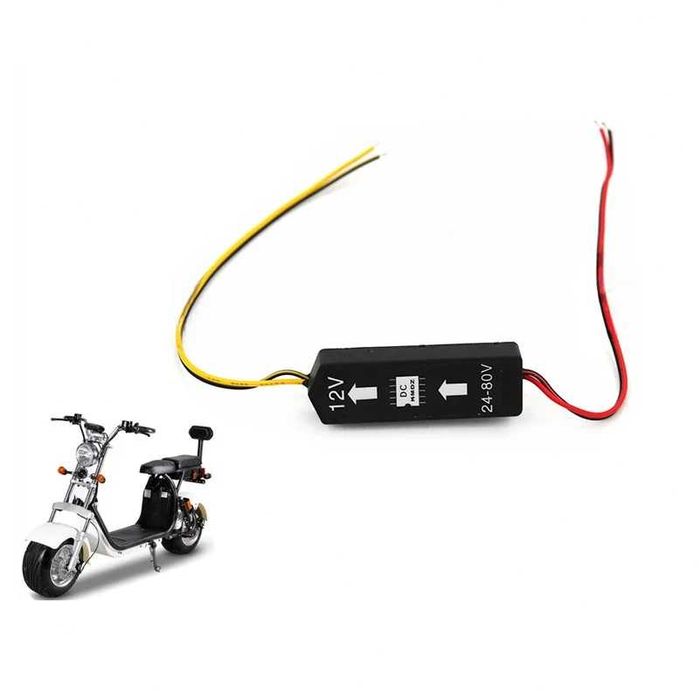 Convertor tensiune 12V - 24V-80V scuter electric Citycoco / Harley