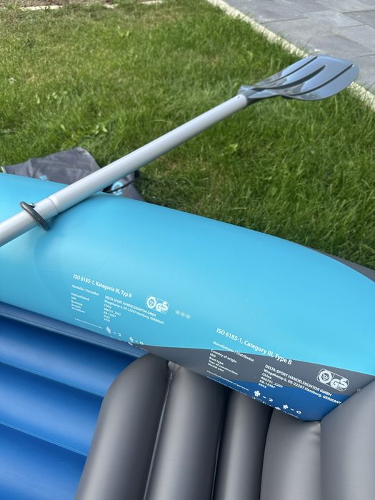 Caiac agrement 2 locuri, Intex,vasla,pompa electrica,eccesorii noi