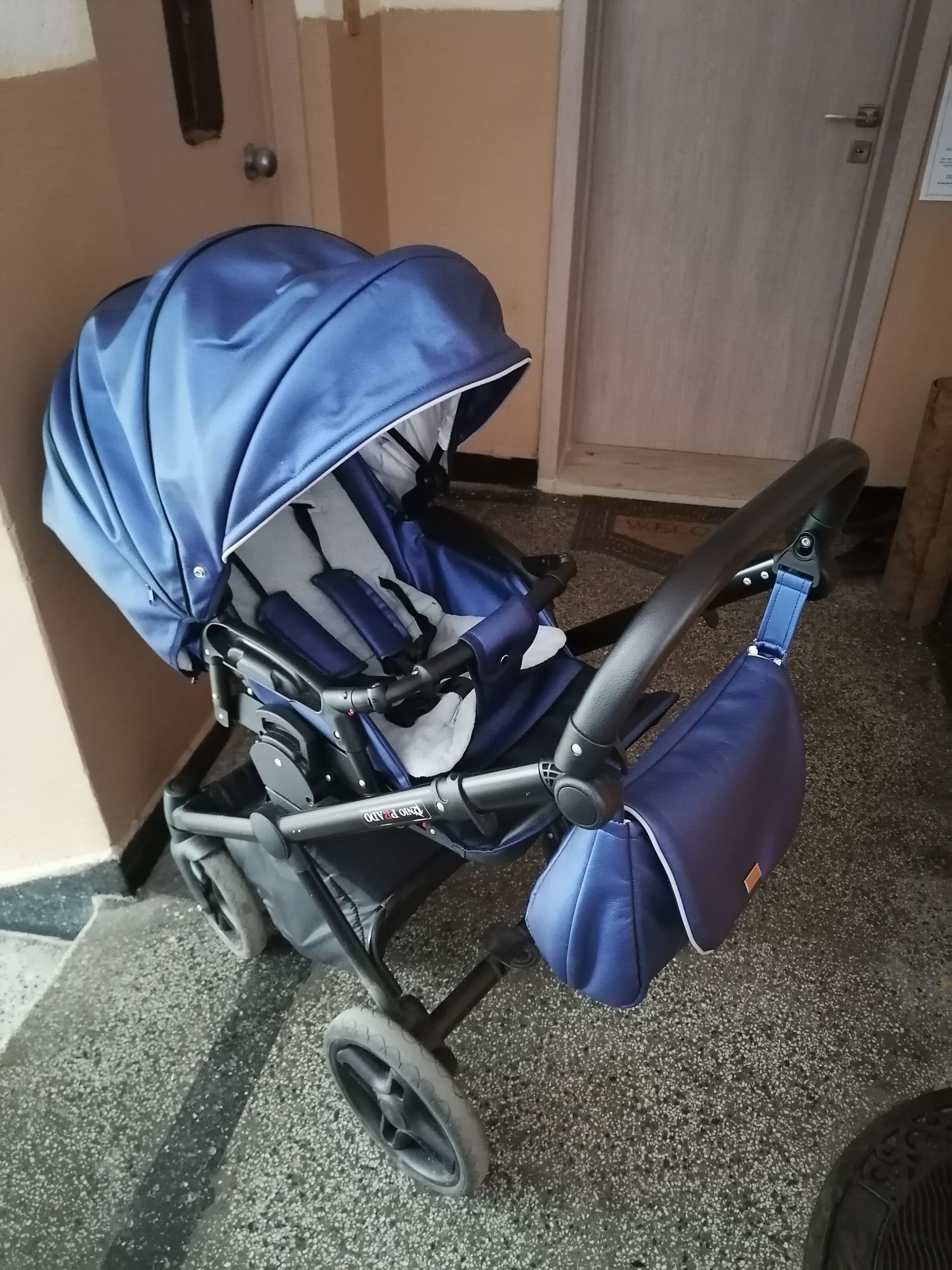 Бебешка количка PRADO BLUE PEARL, Синя