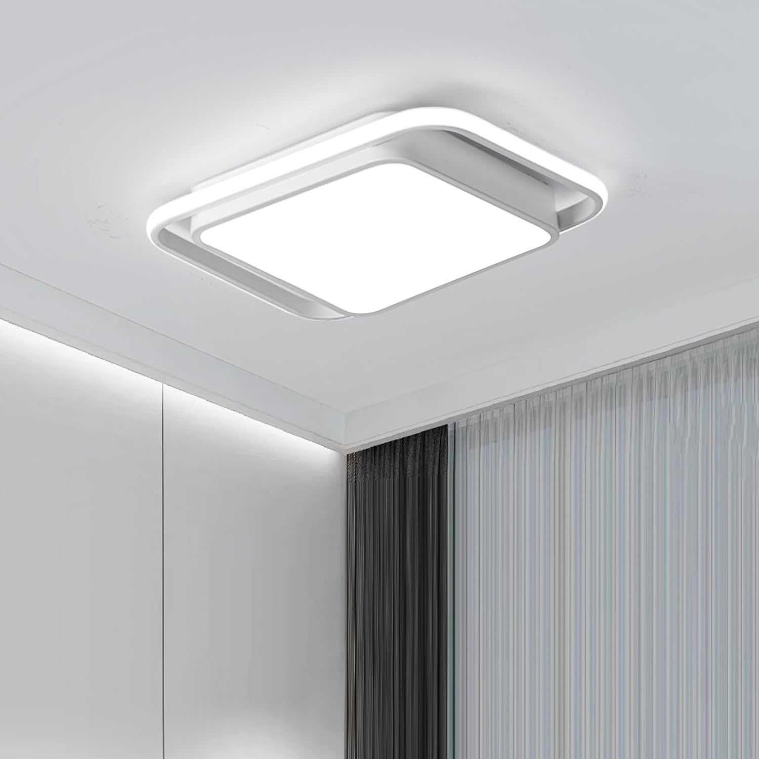 Модерна квадратна LED таванна лампа Naroume, 6500K, 38W, 5800 лумена