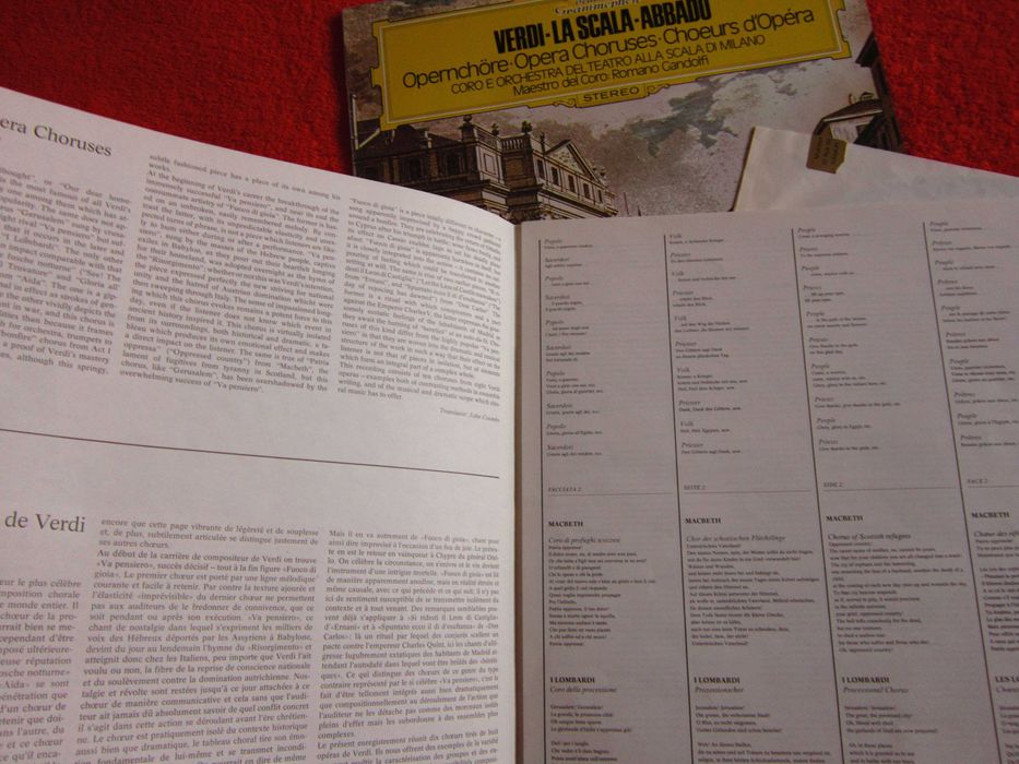 rar vinil Verdi La Scala -Claudio Abbado-Macbeth,Otello,Nabucco,Aida