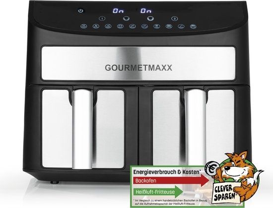 Gourmet Maxx 7L двукамерен фритюрник с горещ въздух, 2400 W