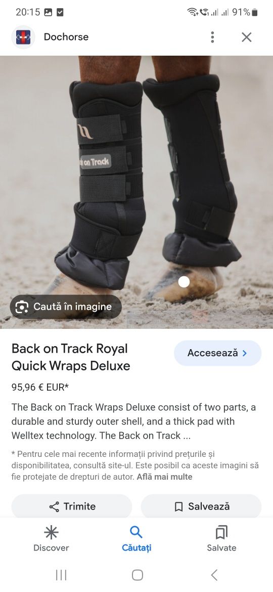 Protecție picioare cai. Royal quick wraps