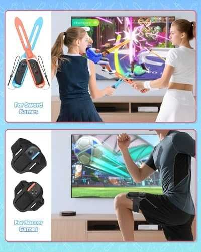 Нов Switch 2/1 OLED Спортен 19 в 1 Комплект Тенис, Голф, Мечове, Танц