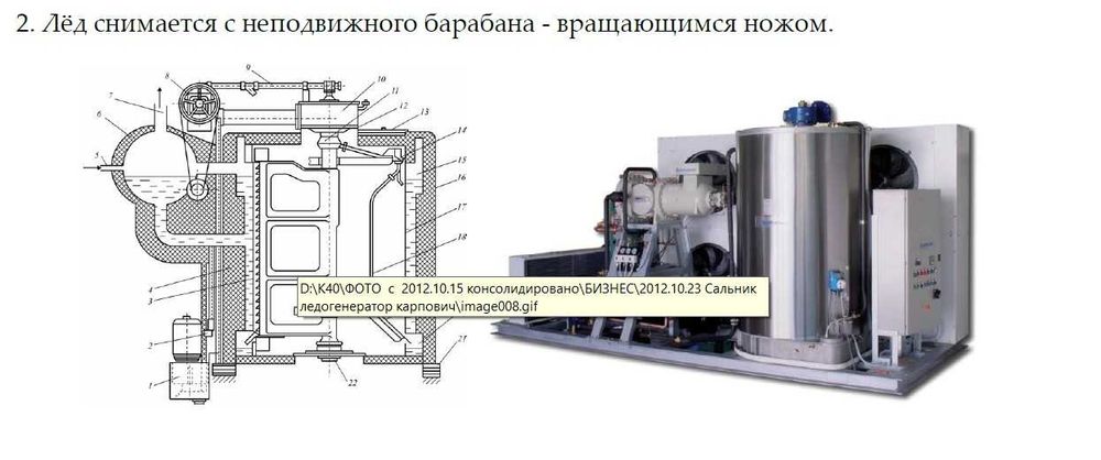 Ледогенератор чашуйчатого льда