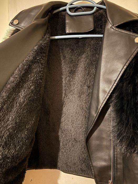 Дамско зимно кожено яке