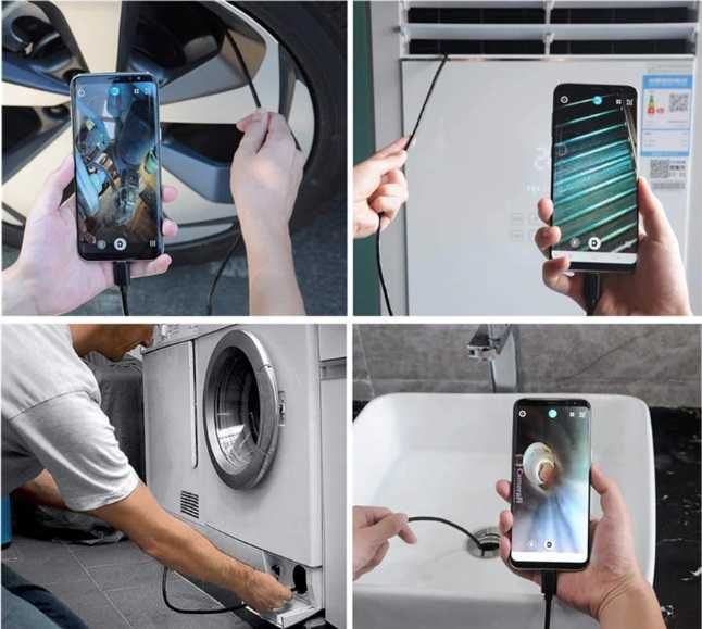 Endoscop camera de inspectie, IP67, 6 LEDuri Android, iPhone, Cablu 5M