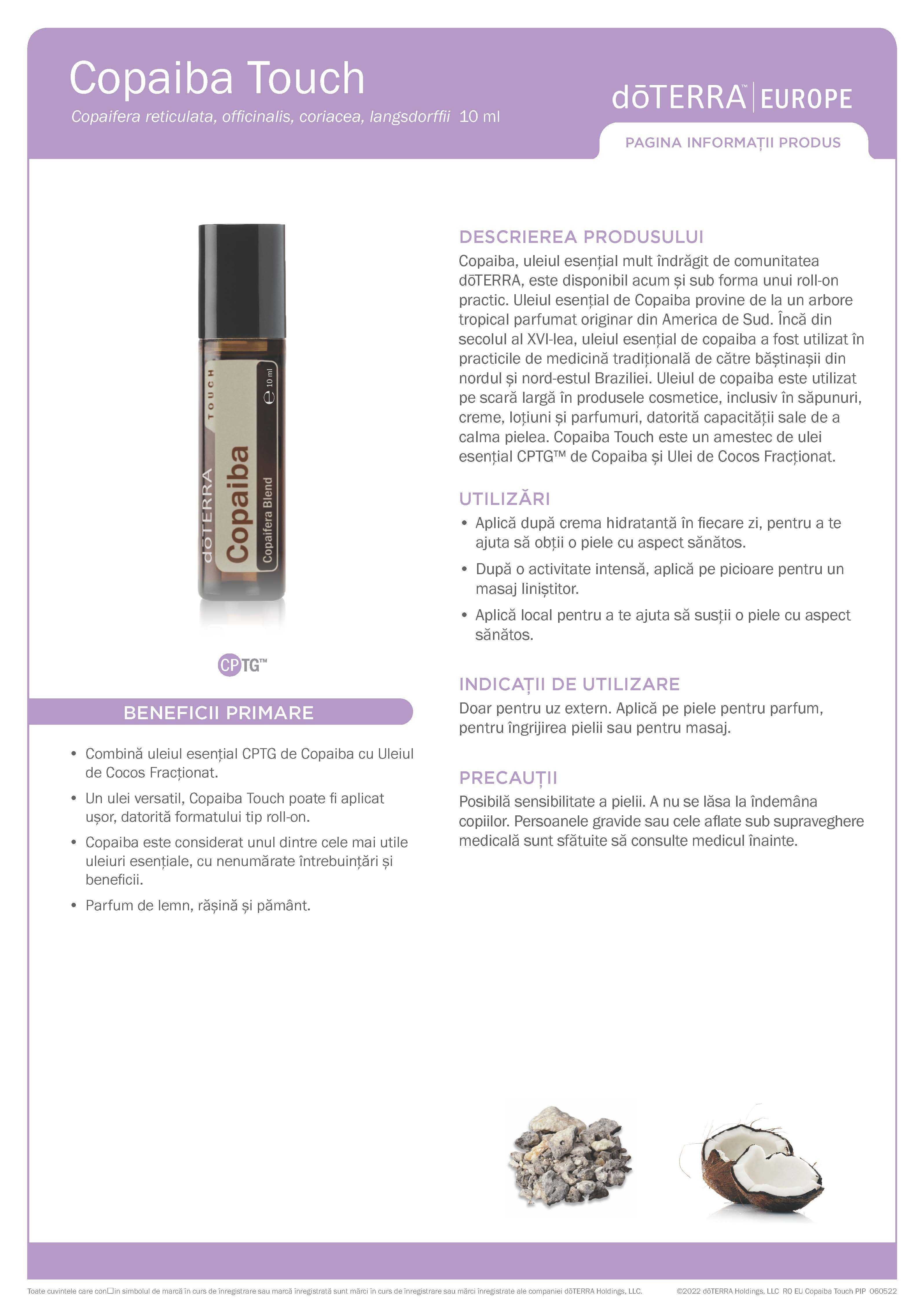 Vand ulei esential doTerra Valeriana + Ofer gratuit Copaiba (touch)