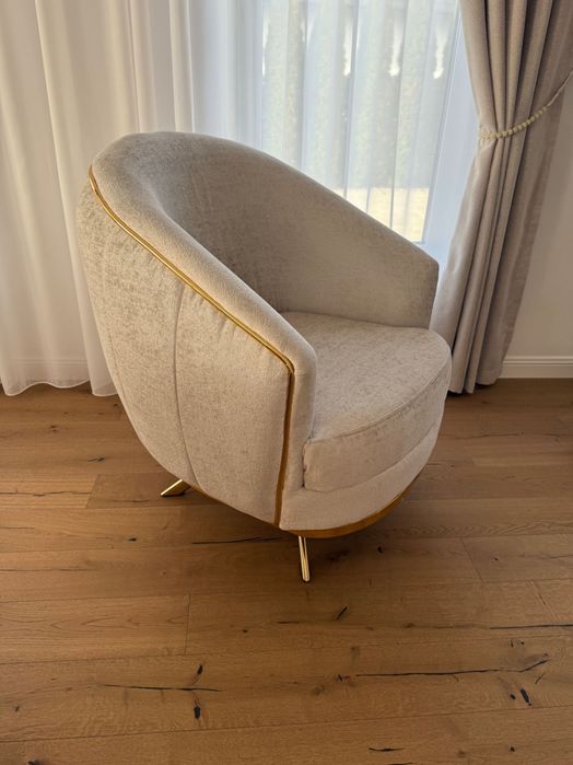 Set Canapele 3-3-2-1 Cappucino cu Auriu