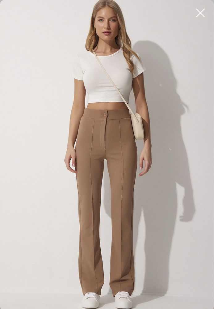 Pantaloni Office Zara Nude