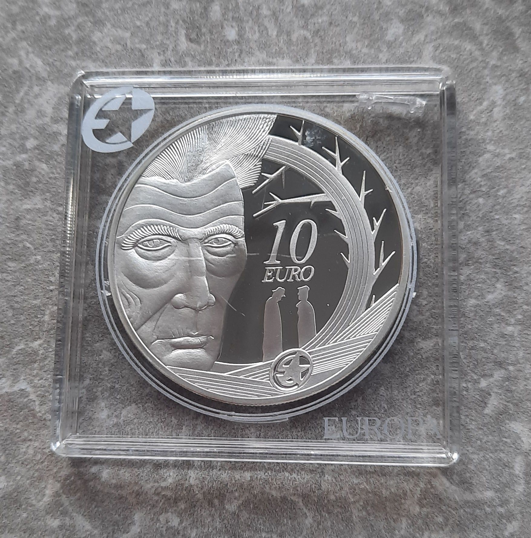 Възпоменателна сребърна монета 10 Euros Samuel Beckett