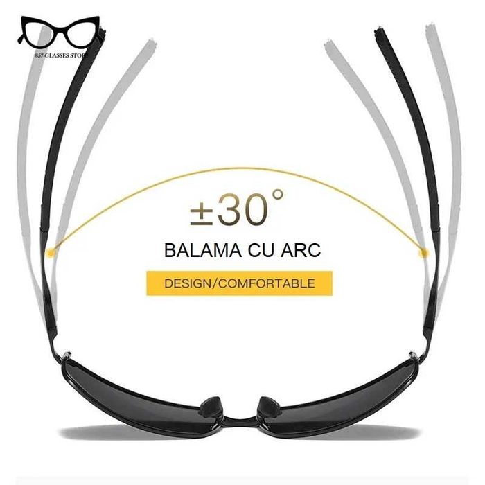 Ochelari de soare polarizati antireflex cu rama metal pentru bărbați