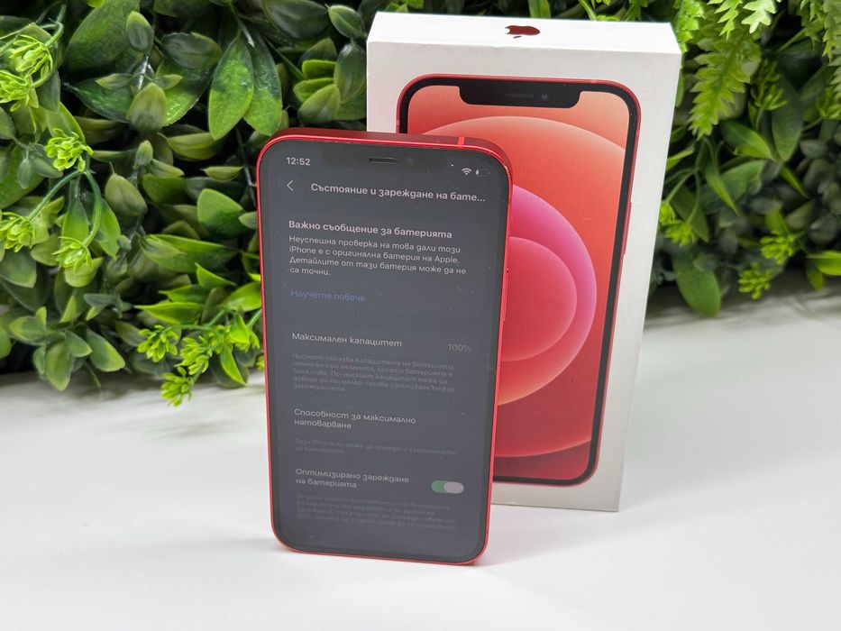 iPhone 12 64GB 100% батерия RED Гаранция