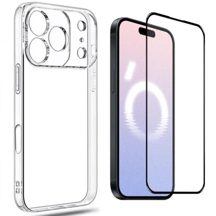 Pachet Husa Tpu Slim Type +Folie Sticla 6D Iphone 17 17 AIR 17 PRO MAX