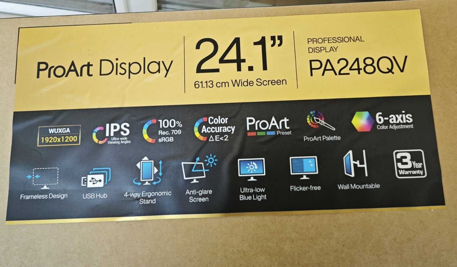 Монитор Asus PA248QV Professional, 24.1 инча (61.13 cm) + ГАРАНЦИЯ