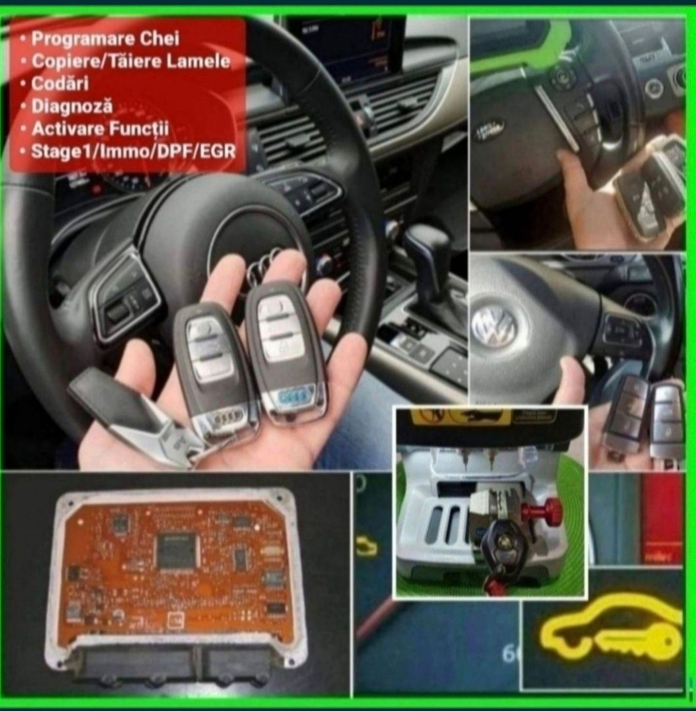 Chei Auto/Cip/Telecomenzi/Programare/Frezare Laemele/Chei Smart LCD