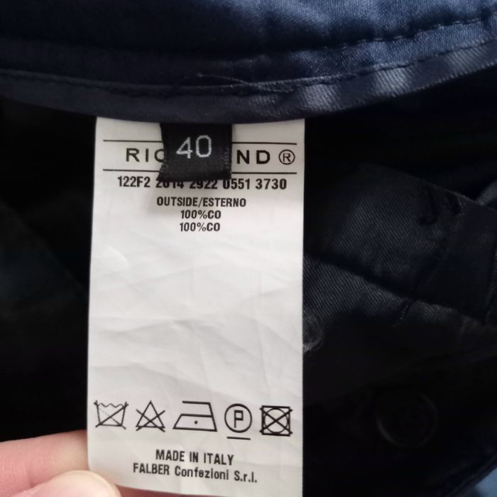 Pantaloni catifea albastră John Richmond 40 IT XS