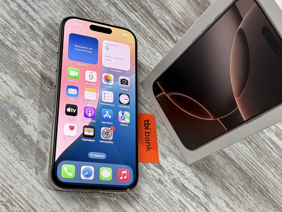 Iphone 16 Pro 256 GB - 93 % Battery Gold Като Нов Гаранционен
