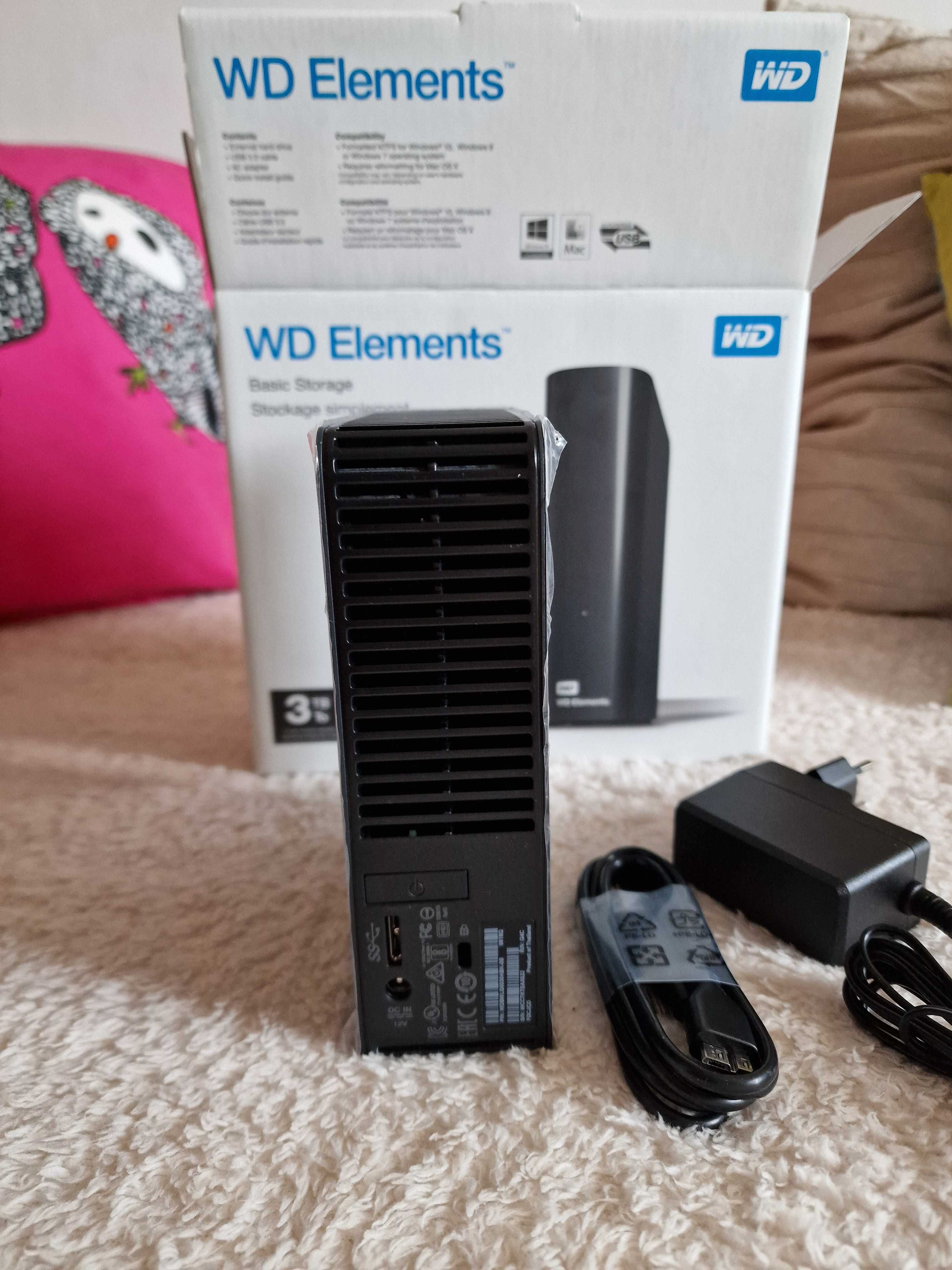 HDD extern | WD Elements | Desktop | 3TB | 3.5" | USB 3.0 | Black