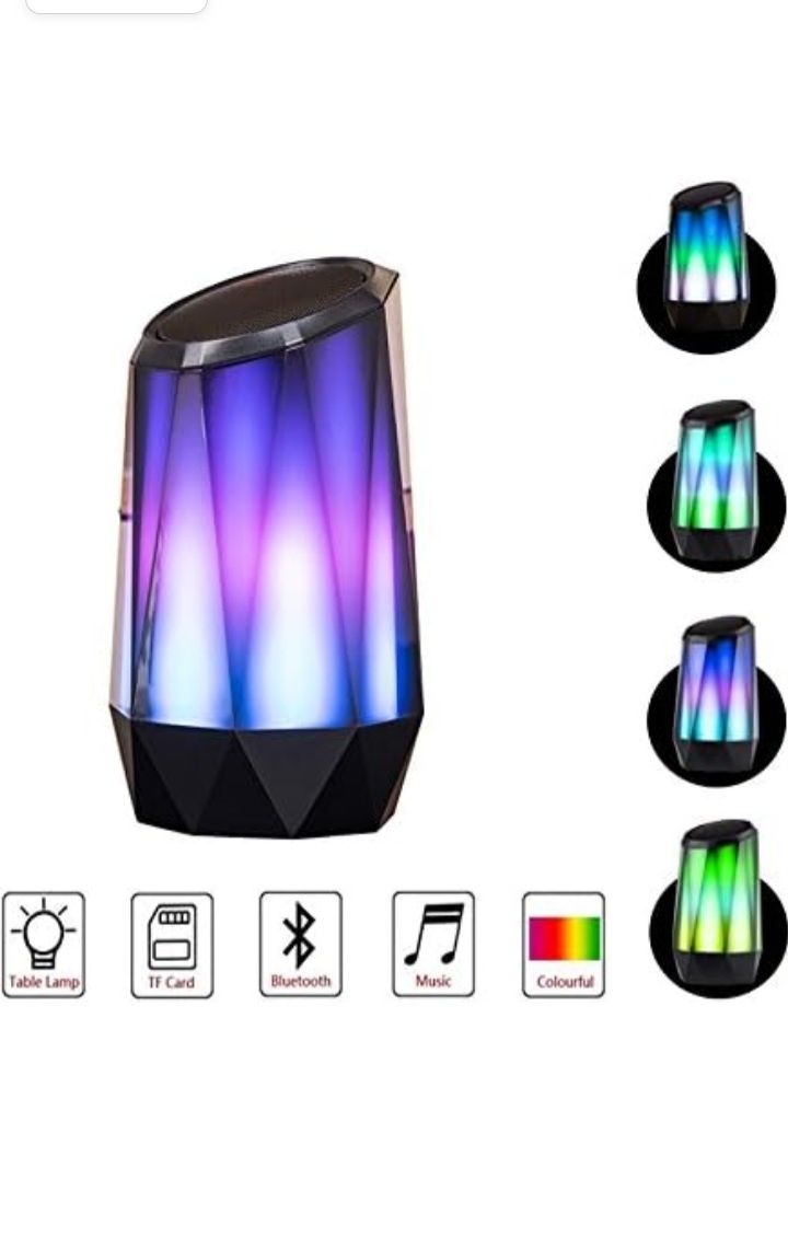 Boxa portabila cu lumini RGB,Bluetooth,microfon,card,AUX-stoc/en-gross