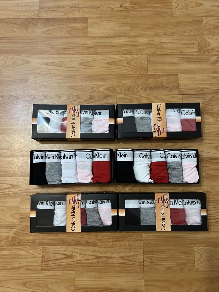 SET 5 Chiloti tanga / Lenjerie Intima DAMA — 95% bumbac — S M L XL