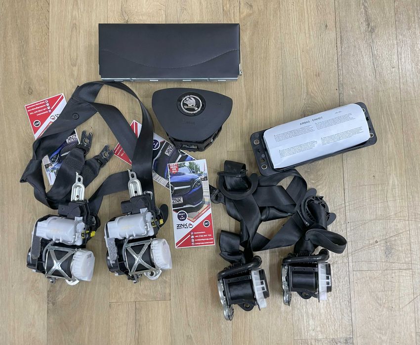 Skoda Octavia 3 - airbag volan pasager genunchi - set centuri PRESAFE