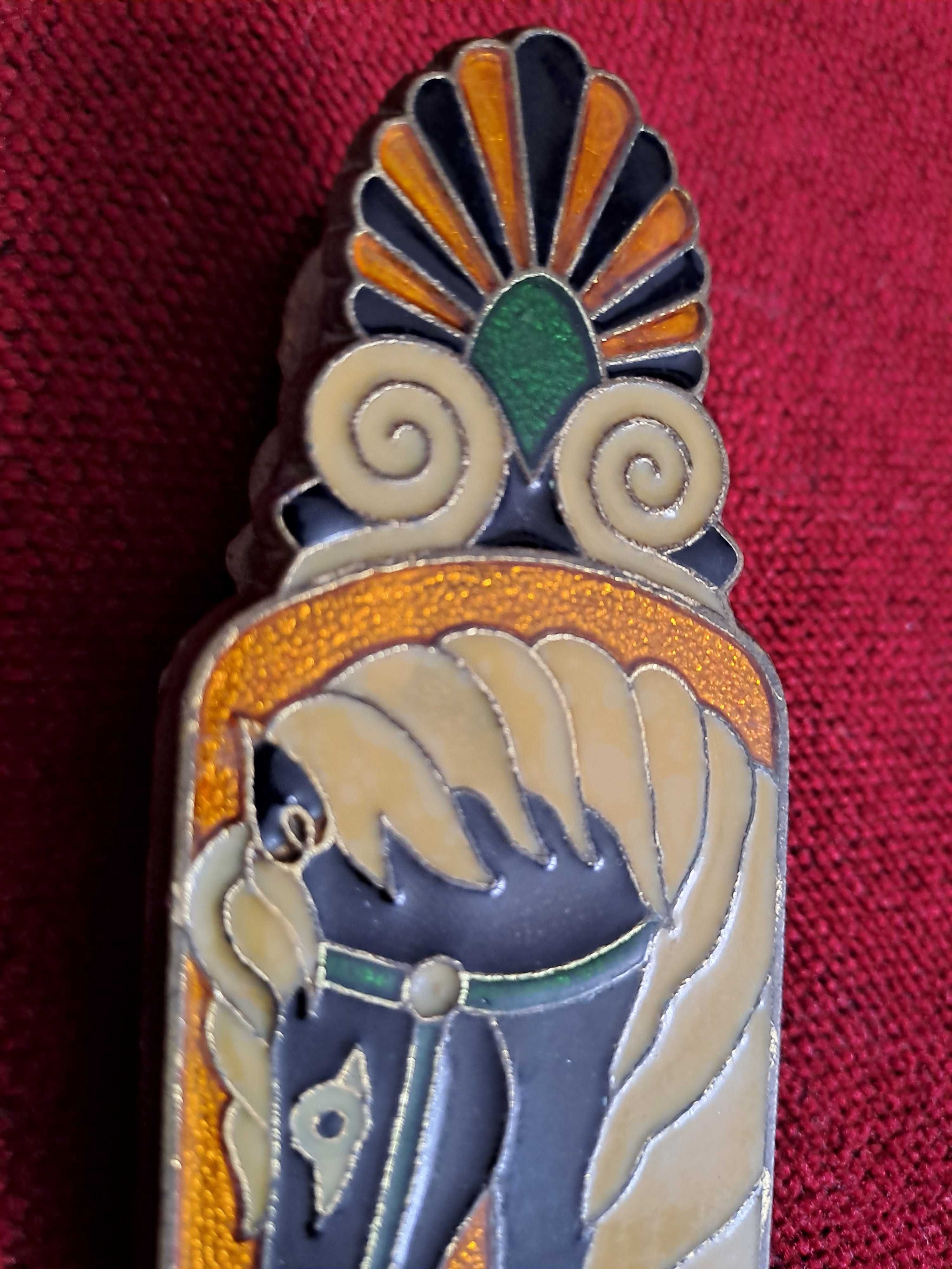 clema art deco stil cloisonne bronz emailat