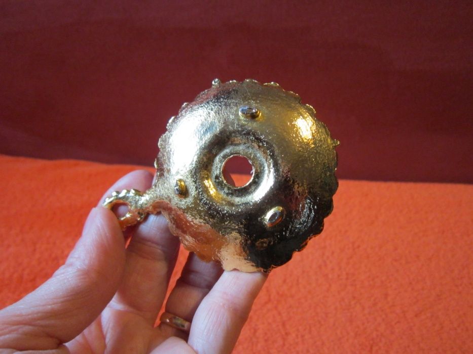 suport sfesnic superb metalic auriu vintage Germania cadou rar