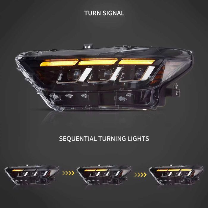 Комплект Full LED фарове с мигачи за Mustang 2015 - 2017 с S650 визия