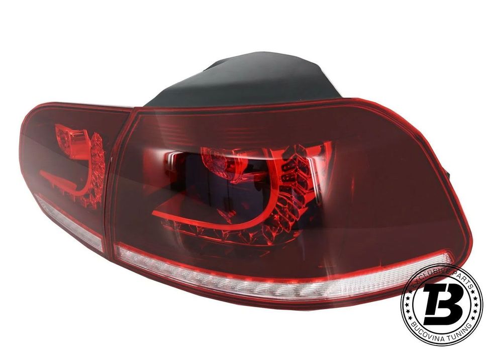 Stopuri Full LED compatibile cu VW Golf 6 VI R20 Cherry Red Design