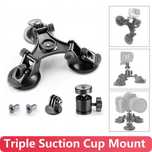 Sistem prindere cu 3 ventuze si cap tip bila GoPro SJCAM DJI Insta360
