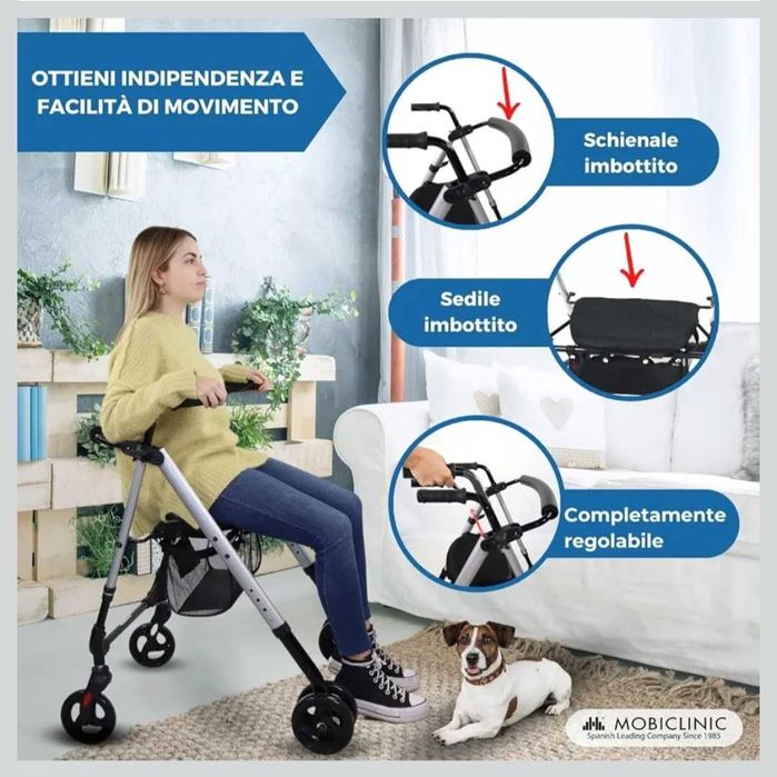 Rolator pliabil - Cadru premergator cu roti - Mobiclinic - Pret redus