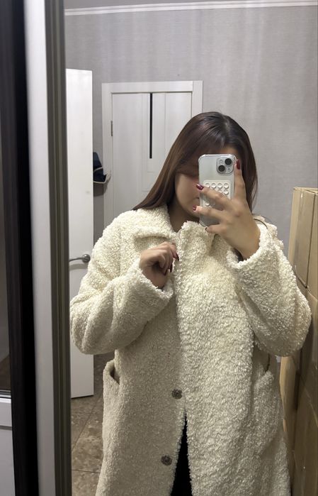 Тёплое тедди пальто, отличном состоянии