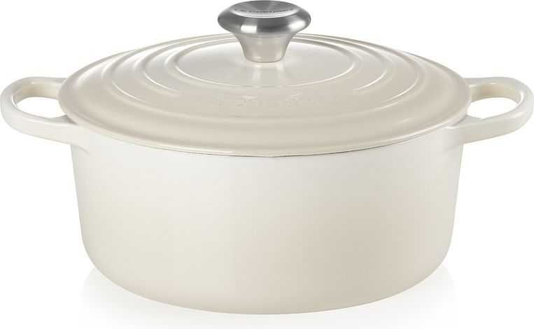 Le Creuset Signature, vas de fonta culoare bej / bezea, 26 cm