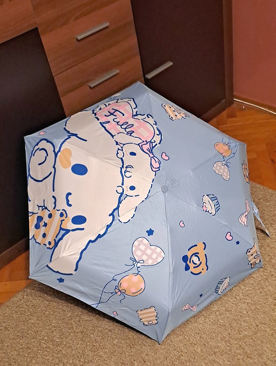 Umbrelă ploaie cu Cinnamoroll Umbrelă Cinnamoroll sanrio bleu umbrelut