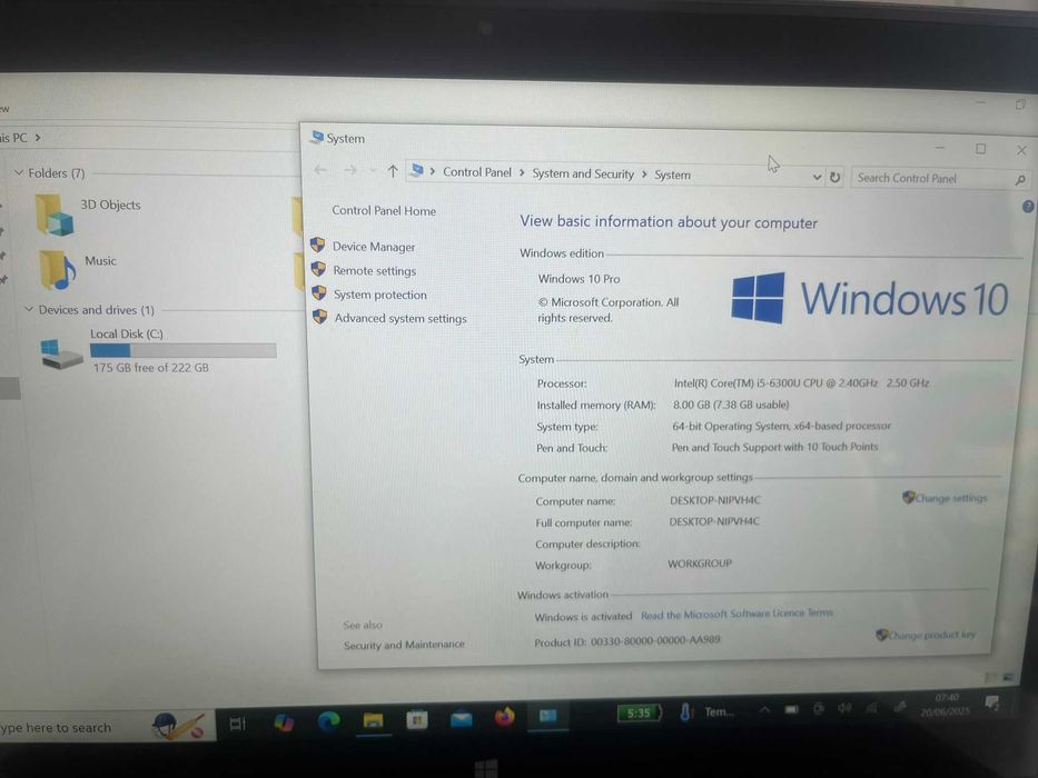 Lenovo ThinkPad X1 Yoga i5-6300u-8Gb ram-256gb Ssd