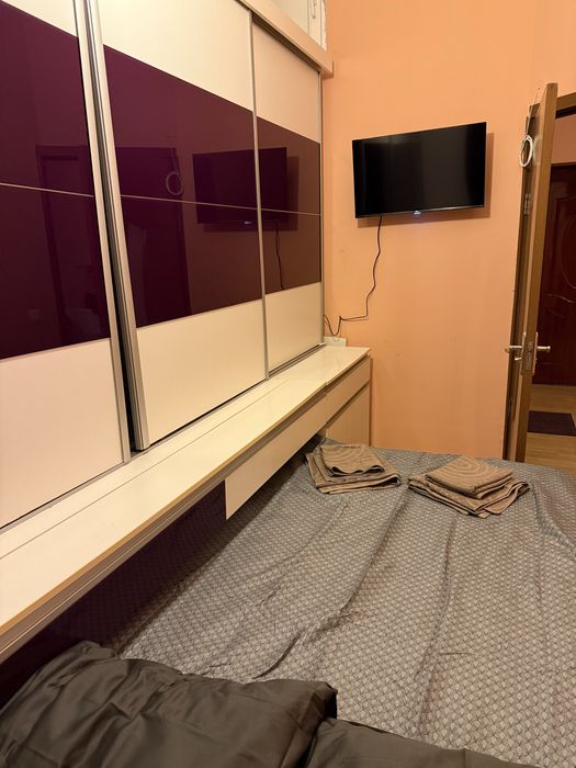 Mobilă dormitor mdf și pat dormitor rabatabil cu saltea