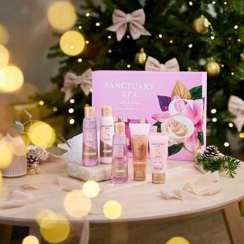 Нов Подаръчен комплект за баня тяло Lily & Rose Sanctuary Spa за жени