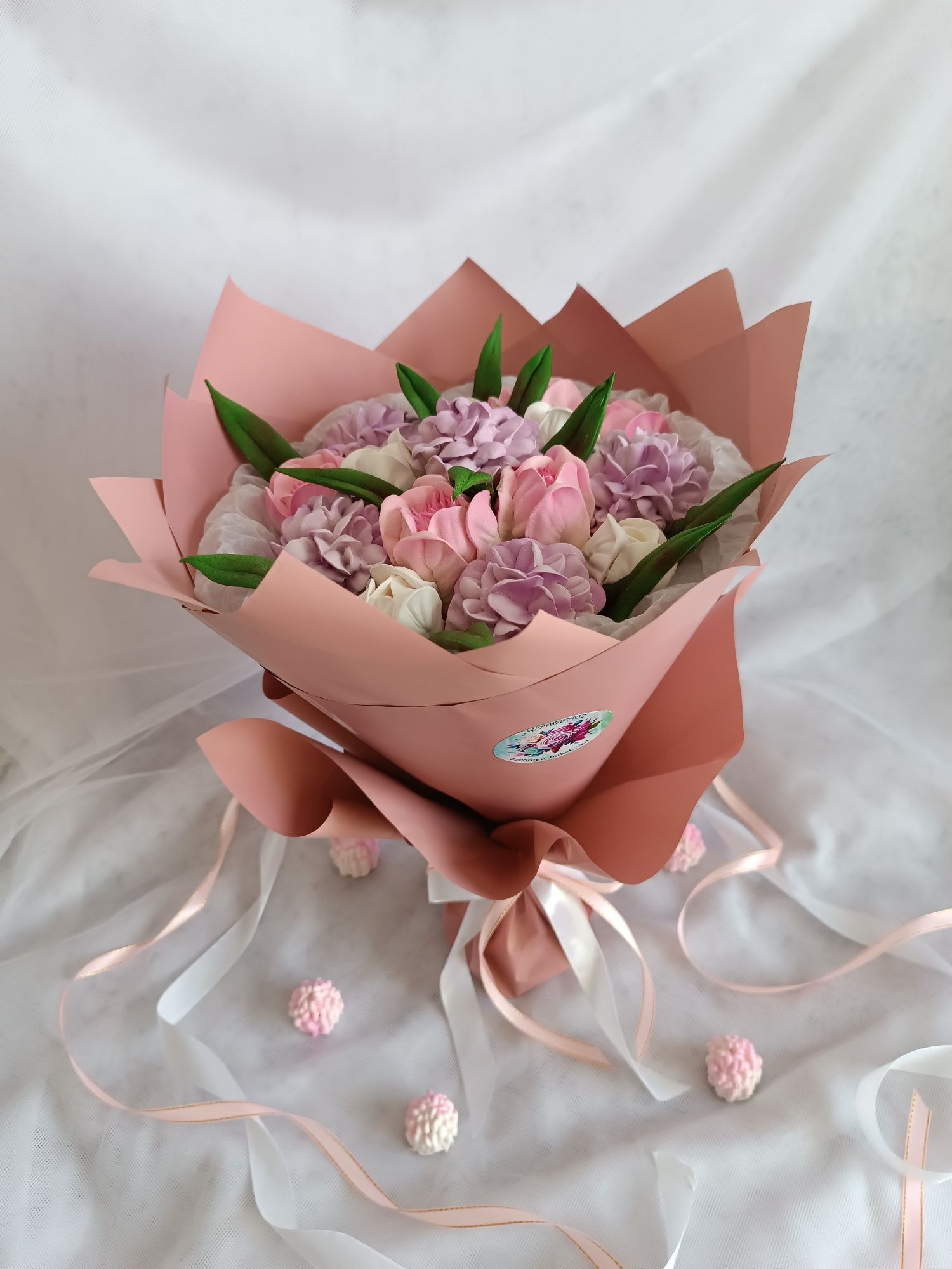 Букеты из зефира