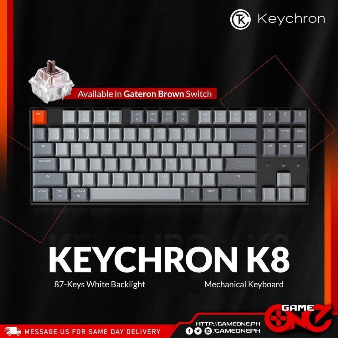 СКИДКА! RU/ENG!Keychron K8 V2 Оптическая/Механическая Клавиатура