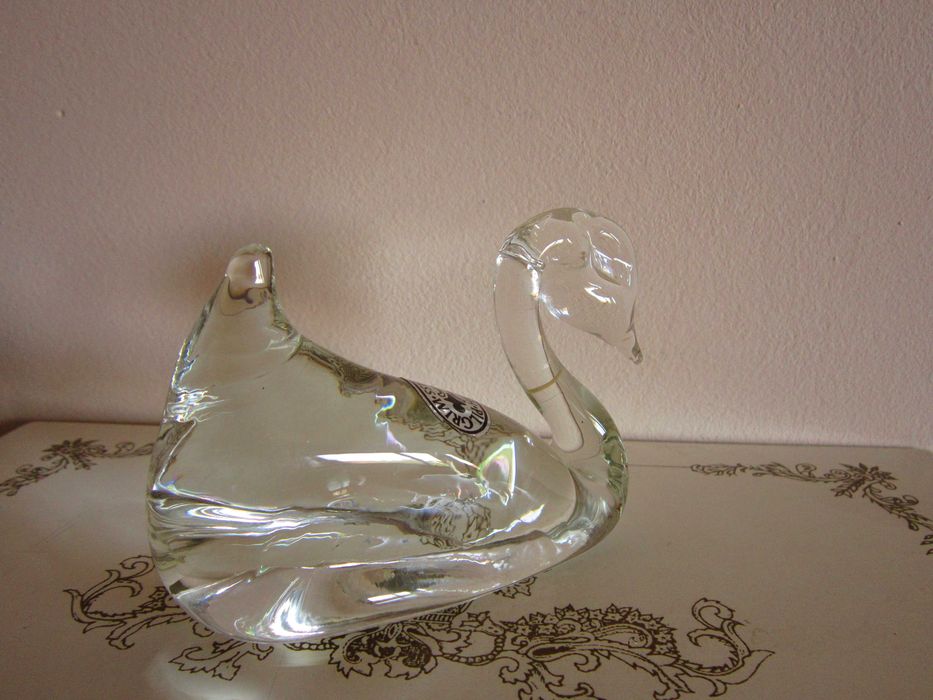 cadou deosebit rar Lebada Pilgrim Hand Blown Glass 1960