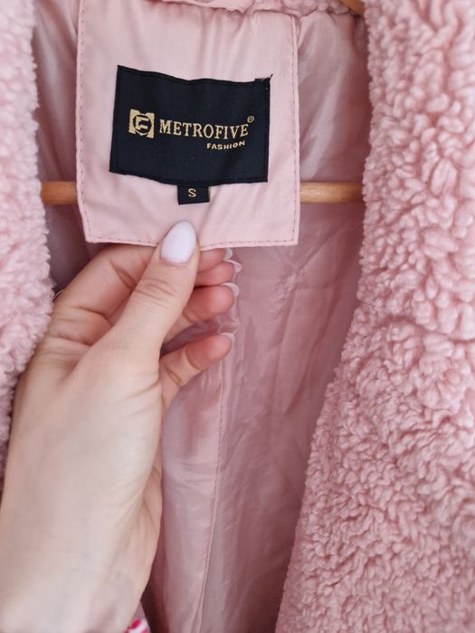 Дамско розово палто Teddy bear/букле